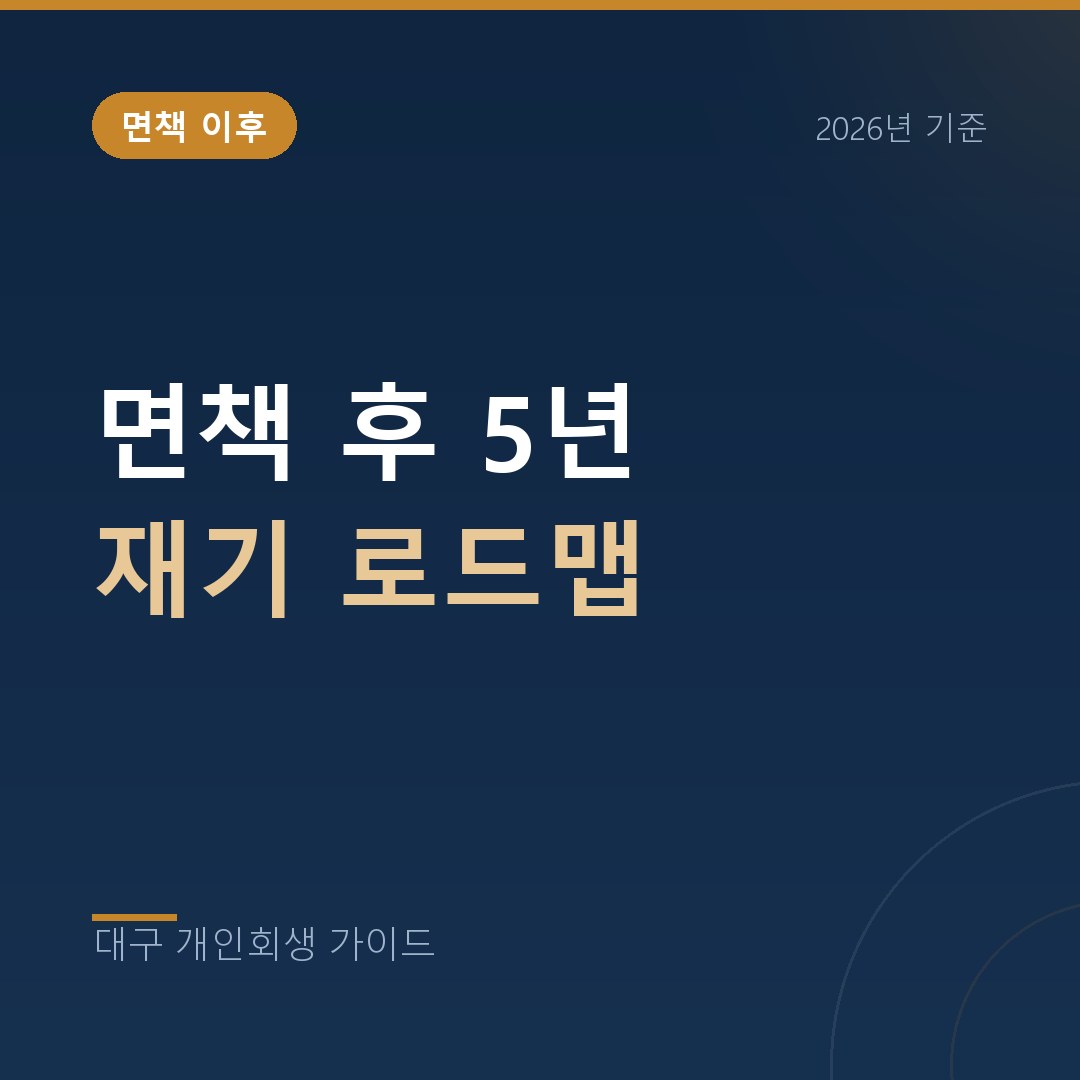 대구 개인회생 면책 후 5년 재기 로드맵