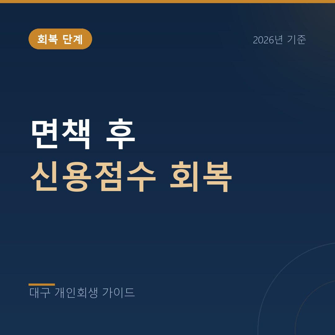 대구 개인회생 면책 후 신용점수 회복